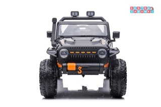 Czarny Jeep Monster na akumulator - 4x200W 24V/7Ah, EVA, LED, pilot, kluczyki, Bluetooth [XB-1118]