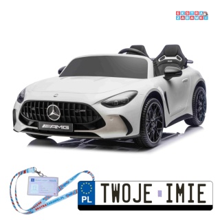 Biały Mercedes Benz GT63 AMG na akumulator - 4x200W 24V/7Ah, EVA, LED, Bluetooth, pilot [DK-GT63]