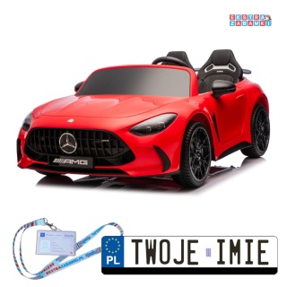Czerwony Mercedes Benz GT63 AMG na akumulator - 4x200W 24V/7Ah, EVA, LED, Bluetooth, pilot [DK-GT63]