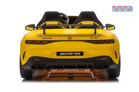 Żółty Mercedes Benz GT63 AMG na akumulator - 4x200W 24V/7Ah, EVA, LED, Bluetooth, pilot [DK-GT63]