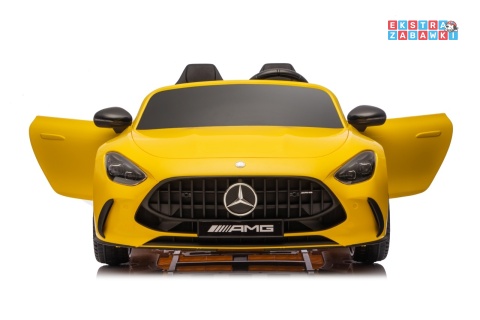 Żółty Mercedes Benz GT63 AMG na akumulator - 4x200W 24V/7Ah, EVA, LED, Bluetooth, pilot [DK-GT63]