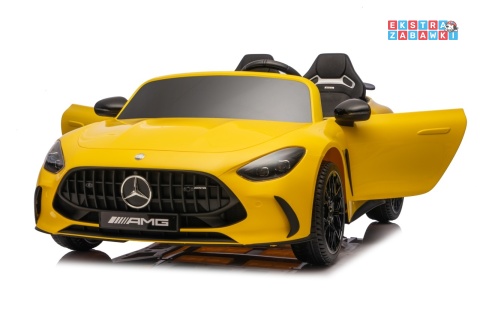 Żółty Mercedes Benz GT63 AMG na akumulator - 4x200W 24V/7Ah, EVA, LED, Bluetooth, pilot [DK-GT63]