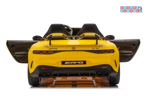 Żółty Mercedes Benz GT63 AMG na akumulator - 4x200W 24V/7Ah, EVA, LED, Bluetooth, pilot [DK-GT63]