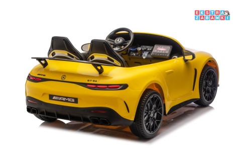 Żółty Mercedes Benz GT63 AMG na akumulator - 4x200W 24V/7Ah, EVA, LED, Bluetooth, pilot [DK-GT63]