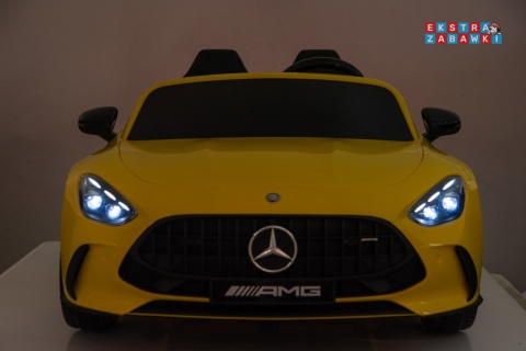 Żółty Mercedes Benz GT63 AMG na akumulator - 4x200W 24V/7Ah, EVA, LED, Bluetooth, pilot [DK-GT63]