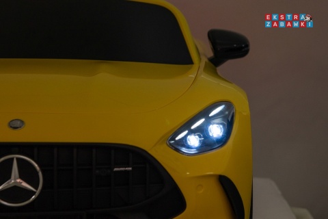Żółty Mercedes Benz GT63 AMG na akumulator - 4x200W 24V/7Ah, EVA, LED, Bluetooth, pilot [DK-GT63]