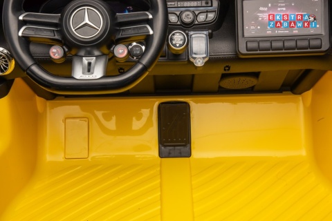 Żółty Mercedes Benz GT63 AMG na akumulator - 4x200W 24V/7Ah, EVA, LED, Bluetooth, pilot [DK-GT63]