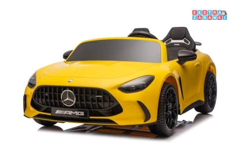 Żółty Mercedes Benz GT63 AMG na akumulator - 4x200W 24V/7Ah, EVA, LED, Bluetooth, pilot [DK-GT63]