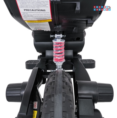 Czerwony Motor Aprilia RX na akumulator - 2x35W 12V/7Ah, ekoskóra, EVA, LED, Bluetooth - [S317]