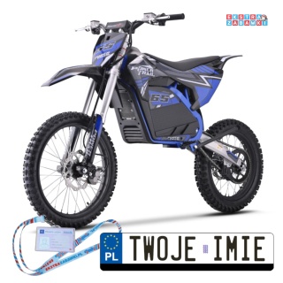 Niebieski Ogromny Motor elektryczny Cross Power Trail na akumulator - 1x5000W 72V/30Ah, do 80km/h, 3 prędkości - [HP117E]