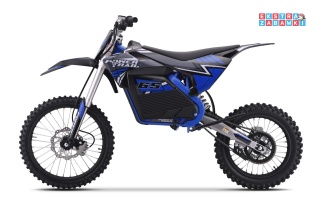 Niebieski Ogromny Motor elektryczny Cross Power Trail na akumulator - 1x5000W 72V/30Ah, do 80km/h, 3 prędkości - [HP117E]