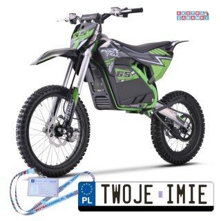 Zielony Ogromny Motor elektryczny Cross Power Trail na akumulator - 1x5000W 72V/30Ah, do 80km/h, 3 prędkości - [HP117E]