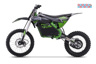 Zielony Ogromny Motor elektryczny Cross Power Trail na akumulator - 1x5000W 72V/30Ah, do 80km/h, 3 prędkości - [HP117E]