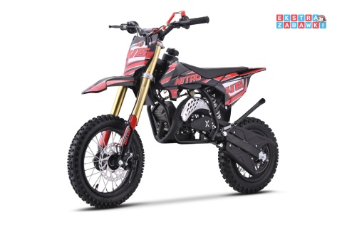 Czerwony motocykl spalinowy NITRO 60cc - do 50km/h, jednocylindrowy, 2-suwowy, pompowane opony [DBH01]