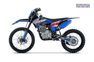Niebieski motocykl spalinowy TITAN 300cc - czterosuwowy 5-biegowy, do 120 km/h, regulowany amortyzator, światło [DB609]