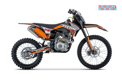 Pomarańczowy motocykl spalinowy TITAN 300cc - czterosuwowy 5-biegowy, do 120 km/h, regulowany amortyzator, światło [DB609]