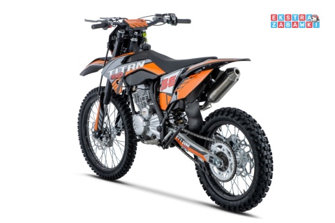 Pomarańczowy motocykl spalinowy TITAN 300cc - czterosuwowy 5-biegowy, do 120 km/h, regulowany amortyzator, światło [DB609]