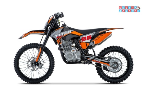 Pomarańczowy motocykl spalinowy TITAN 300cc - czterosuwowy 5-biegowy, do 120 km/h, regulowany amortyzator, światło [DB609]