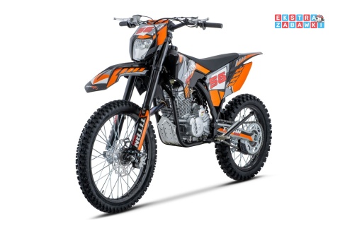 Pomarańczowy motocykl spalinowy TITAN 300cc - czterosuwowy 5-biegowy, do 120 km/h, regulowany amortyzator, światło [DB609]