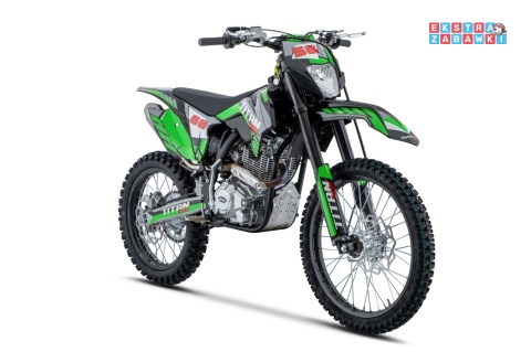 Zielony motocykl spalinowy TITAN 300cc - czterosuwowy 5-biegowy, do 120 km/h, do 100 kg, regulowany amortyzator, światło [DB609]