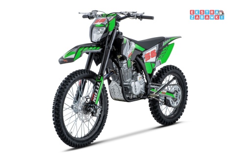 Zielony motocykl spalinowy TITAN 300cc - czterosuwowy 5-biegowy, do 120 km/h, do 100 kg, regulowany amortyzator, światło [DB609]