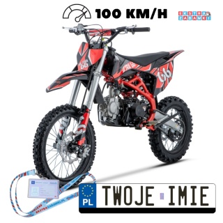 Czerwony motocykl spalinowy ULTRA 66 - 125cc, jednocylindrowy, 4-suwowy, hamulce hydrauliczne, e-start [DB608.PRO]