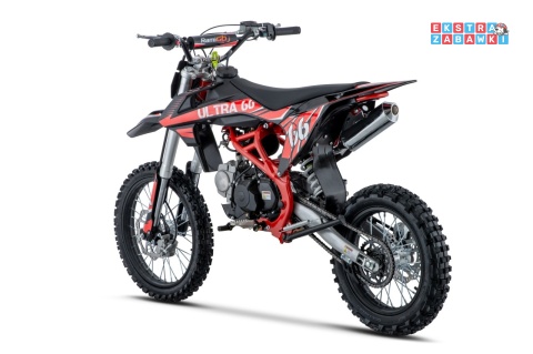 Czerwony motocykl spalinowy ULTRA 66 - 125cc, jednocylindrowy, 4-suwowy, hamulce hydrauliczne, e-start [DB608.PRO]