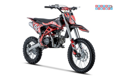 Czerwony motocykl spalinowy ULTRA 66 - 125cc, jednocylindrowy, 4-suwowy, hamulce hydrauliczne, e-start [DB608.PRO]