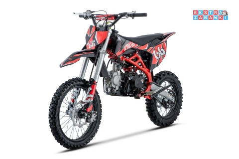 Czerwony motocykl spalinowy ULTRA 66 - 125cc, jednocylindrowy, 4-suwowy, hamulce hydrauliczne, e-start [DB608.PRO]