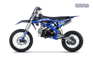 Niebieski motocykl spalinowy ULTRA 66 - 125cc, jednocylindrowy, 4-suwowy, hamulce hydrauliczne, e-start [DB608.PRO]