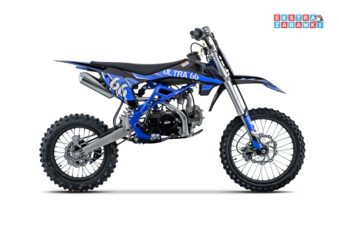 Niebieski motocykl spalinowy ULTRA 66 - 125cc, jednocylindrowy, 4-suwowy, hamulce hydrauliczne, e-start [DB608.PRO]