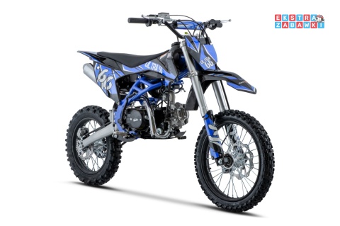 Niebieski motocykl spalinowy ULTRA 66 - 125cc, jednocylindrowy, 4-suwowy, hamulce hydrauliczne, e-start [DB608.PRO]