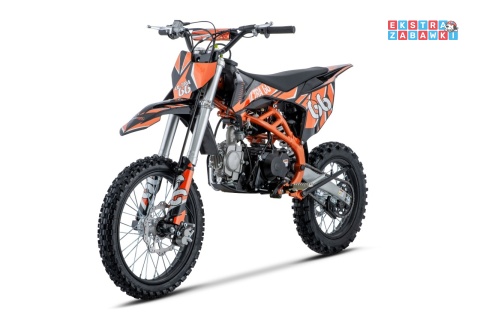 Pomarańczowy motocykl spalinowy ULTRA 66 - 125cc, jednocylindrowy, 4-suwowy, hamulce hydrauliczne, e-start [DB608.PRO]