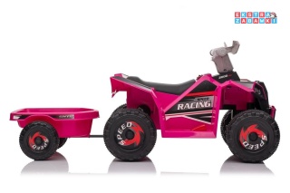 Różowy Quad XMX630T na akumulator - 1x45W 6V/7Ah, 5km/h, panel muzyczny z bluetooth, automatyczny hamulec [15532]