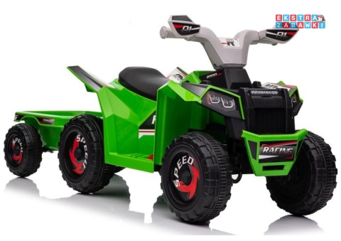 Zielony quad XMX630T na akumulator - 1x45W 6V/7Ah, 5km/h, panel muzyczny z bluetooth, automatyczny hamulec [15531]