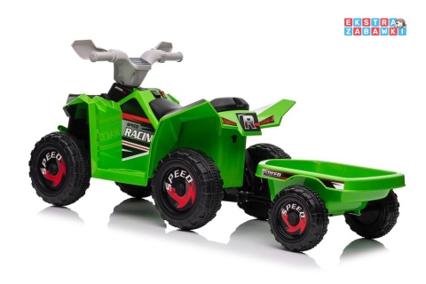 Zielony quad XMX630T na akumulator - 1x45W 6V/7Ah, 5km/h, panel muzyczny z bluetooth, automatyczny hamulec [15531]