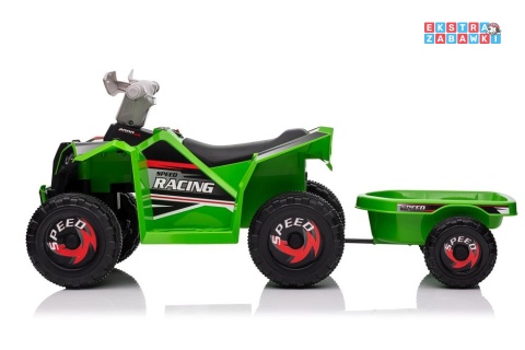 Zielony quad XMX630T na akumulator - 1x45W 6V/7Ah, 5km/h, panel muzyczny z bluetooth, automatyczny hamulec [15531]