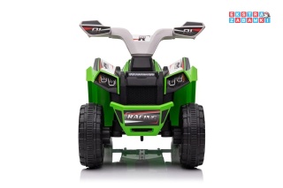 Zielony quad XMX630T na akumulator - 1x45W 6V/7Ah, 5km/h, panel muzyczny z bluetooth, automatyczny hamulec [15531]