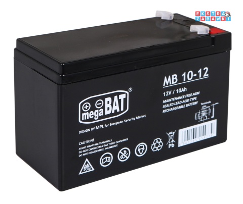 Akumulator kwasowo-ołowiowy 12V/10Ah 15x6.5x10 cm do pojazdów elektrycznych dla dzieci