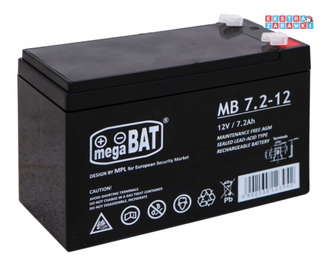 Akumulator kwasowo-ołowiowy 12V/7Ah 15x6.5x9.5 cm do pojazdów elektrycznych dla dzieci
