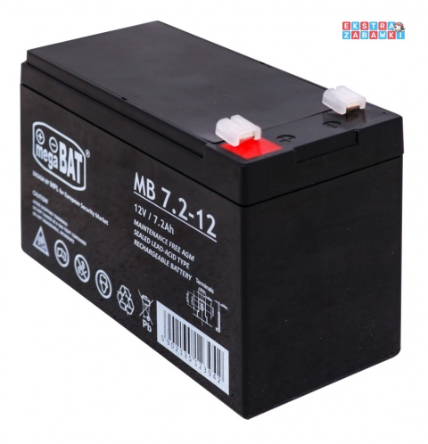 Akumulator kwasowo-ołowiowy 12V/7Ah 15x6.5x9.5 cm do pojazdów elektrycznych dla dzieci