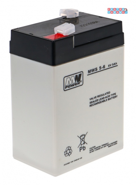 Akumulator kwasowo-ołowiowy 6V/5Ah 7x5x11 cm do pojazdów elektrycznych dla dzieci