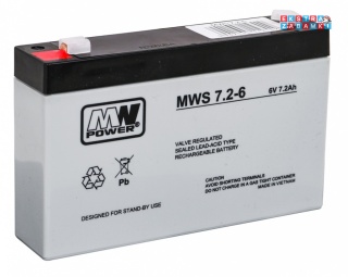 Akumulator kwasowo-ołowiowy 6V/7.2Ah 15x3.5x10 cm do pojazdów elektrycznych dla dzieci