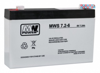 Akumulator kwasowo-ołowiowy 6V/7.2Ah 15x3.5x10 cm do pojazdów elektrycznych dla dzieci