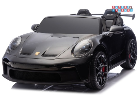 Czarne lakierowane Porsche GT3 DK-P911 - 4x200W 24V/7Ah, EVA, LED, ekoskóra, Bluetooth, w lakierze [29002]