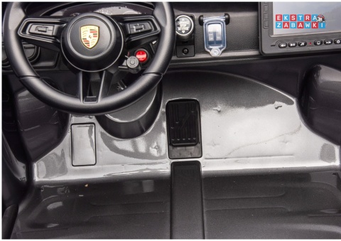 Szare lakierowane Porsche GT3 DK-P911 na akumulator - 4x200W 24V/7Ah, EVA, ekoskóra, LED, Bluetooth [26788]