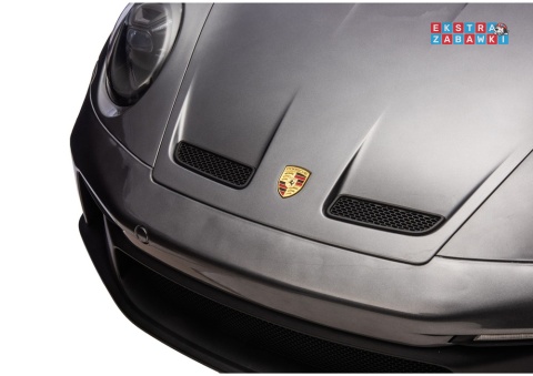 Szare lakierowane Porsche GT3 DK-P911 na akumulator - 4x200W 24V/7Ah, EVA, ekoskóra, LED, Bluetooth [26788]