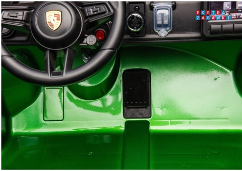 Zielone lakierowane Porsche GT3 DK-P911 na akumulator - 4x200W 24V/7Ah, EVA, ekoskóra, LED, Bluetooth [26789]