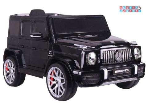 Czarny Mercedes G63 S306-1 na akumulator - 2x45W 12V/4.5Ah, EVA, LED, ekoskóra, pilot, panel muzyczny [28765]