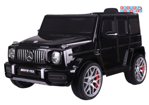 Czarny Mercedes G63 S306-1 na akumulator - 2x45W 12V/4.5Ah, EVA, LED, ekoskóra, pilot, panel muzyczny [28765]